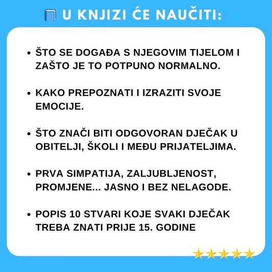 Pubertet bez srama! Priručnik koji daje odgovore na sva pitanja koja dječak ne zna kome postaviti + BONUS